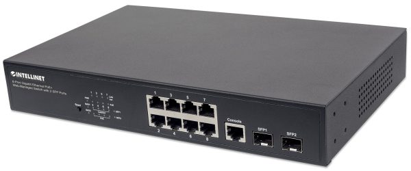 Intellinet 561167 dispositivo de redes Gestionado Gigabit Ethernet (10/100/1000) Energía sobre Ethernet (PoE) Negro