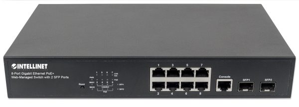 Intellinet 561167 dispositivo de redes Gestionado Gigabit Ethernet (10/100/1000) Energía sobre Ethernet (PoE) Negro - Imagen 4