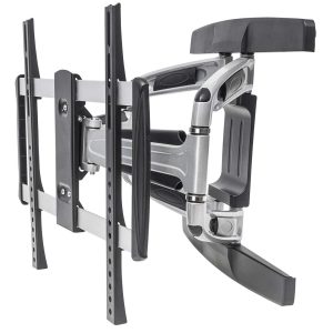 Manhattan Soporte para TV, de pared, de aluminio, movimiento articulado, pantallas curvas o planas de 32" a 55" de máximo 50 kg