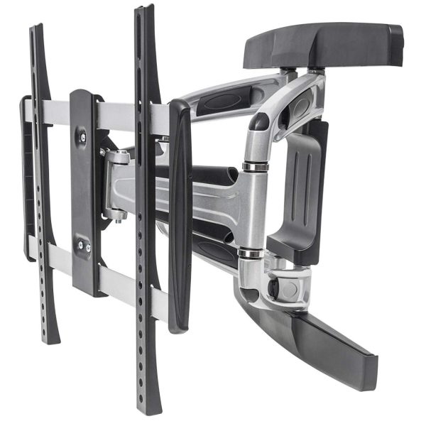 Manhattan Soporte para TV, de pared, de aluminio, movimiento articulado, pantallas curvas o planas de 32" a 55" de máximo 50 kg