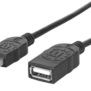 Manhattan 308519 cable USB USB 2.0 1 m USB A Negro