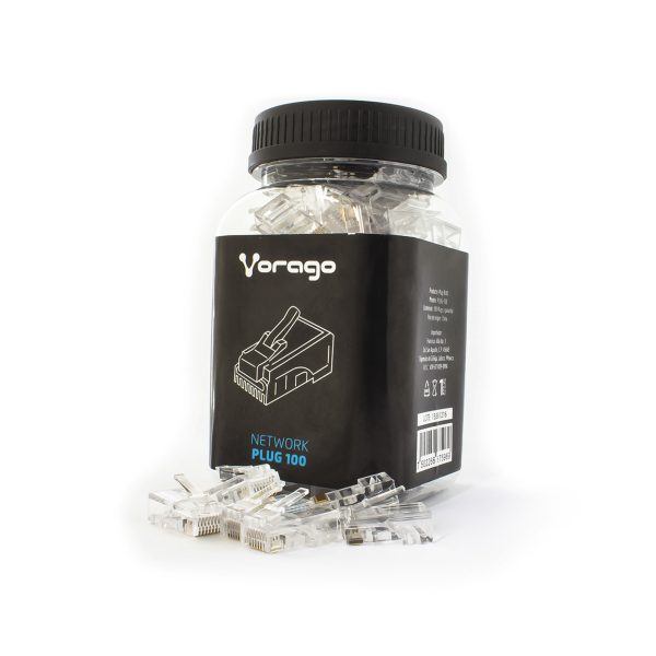 Vorago PLUG-100 conector RJ-45 Transparente - Imagen 4
