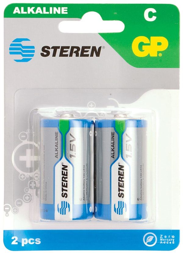 Steren BAT-C2 pila de uso doméstico Batería de un solo uso C Alcalino - Imagen 2
