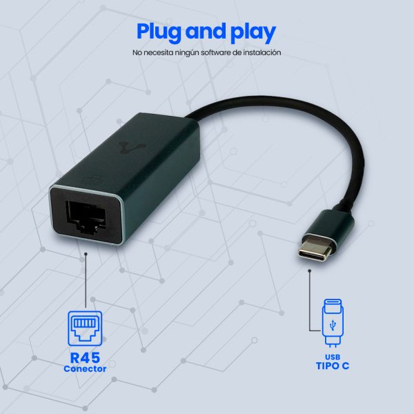 Vorago ADP-210 tarjeta y adaptador de interfaz Interno USB Tipo C - Imagen 2