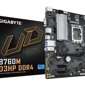 GIGABYTE B760M D3HP DDR4 Placa base - Soporta CPUs Intel Core de 14ª generación, VRM digital de 4+1+1 fases, hasta 5333MHz DDR4 (OC), 2xPCIe 4.0 M.2, GbE LAN, USB 3.2 Gen1