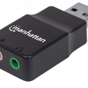 Manhattan Adaptador de Sonido Estéreo USB de Alta Velocidad