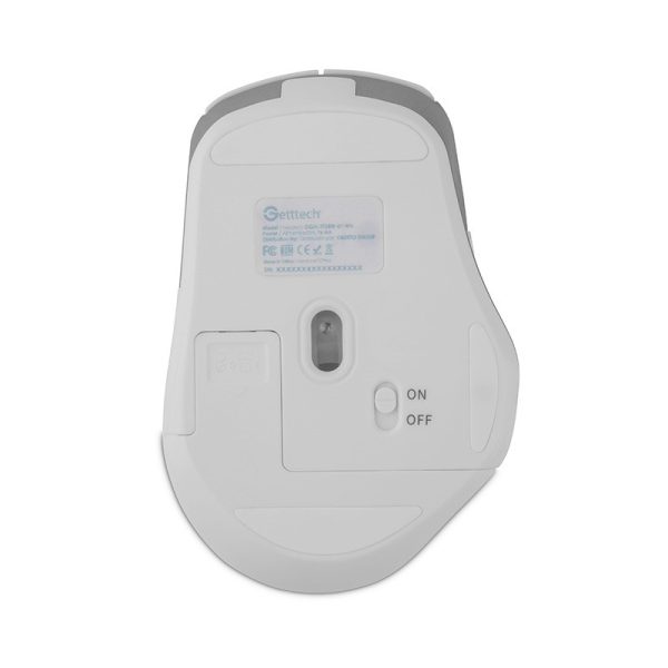 Getttech GGM-STDBW-01-WH ratón Oficina Diestro RF inalámbrico + bluetooth 7200 DPI - Imagen 2