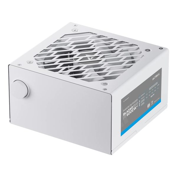 Acteck BLAZAR EVO FT 600E unidad de fuente de alimentación 600 W 20+4 pin ATX ATX Blanco - Imagen 4