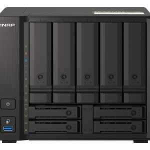 QNAP TS-h973AX NAS Tower Ryzen Embedded V1500B 8 GB DDR4 0 TB QuTS hero Negro