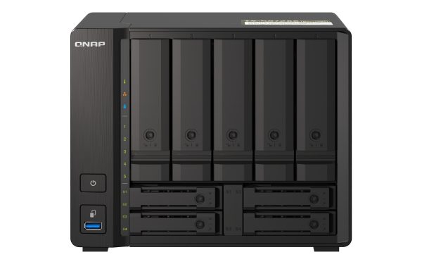 QNAP TS-h973AX NAS Tower Ryzen Embedded V1500B 8 GB DDR4 0 TB QuTS hero Negro