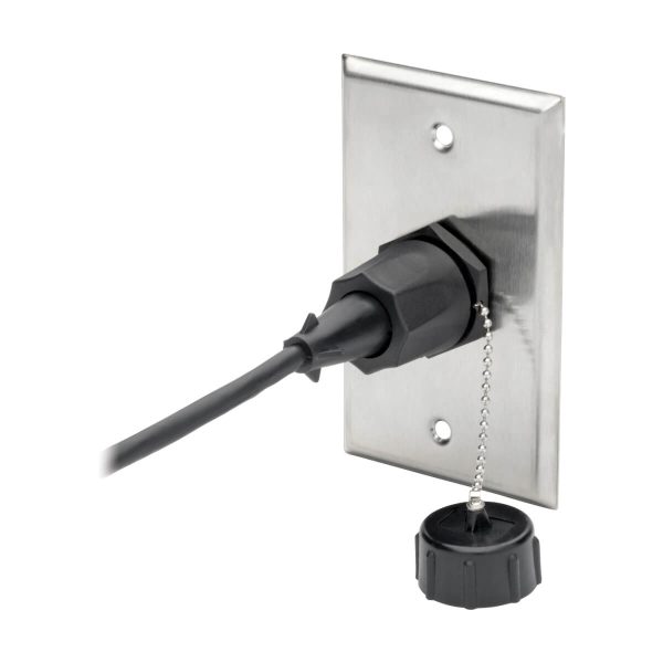 Tripp Lite N206-BC01-IND Acoplador de Mampara RJ45 para Cat5 / Cat6, Hembra a Hembra, Blindado, Industrial, Tapa Contra el Polvo - IP68, TAA - Imagen 4