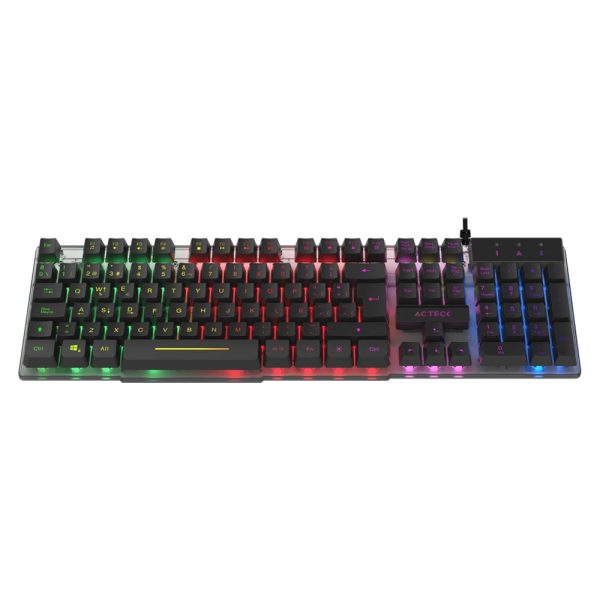 Acteck Led Aurean II TA220G teclado Juego USB Negro