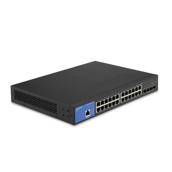 Linksys LGS328C-EU dispositivo de redes Gestionado L3 Gigabit Ethernet (10/100/1000) Negro, Azul