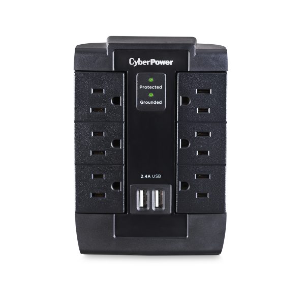 CyberPower P600WSURC1 supresor de picos Negro 6 salidas AC 125 V - Imagen 3