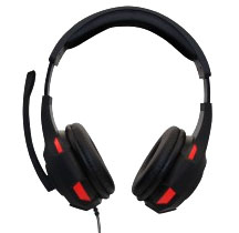 Naceb Technology NA-0304R audífono y auriculare Auriculares Alámbrico Diadema Juego Negro, Rojo
