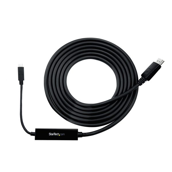 StarTech.com Cable 3m USB C a DisplayPort 1.2 de 4K a 60Hz - Adaptador Convertidor USB Tipo C a DisplayPort - HBR2 - Conversor USBC con Modo Alt - Compatible con Thunderbolt 3 - Negro - Imagen 2