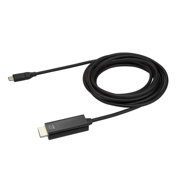 StarTech.com Cable de 3m USB C a HDMI - Cable Adaptador de Video USB Tipo C a HDMI 2.0 4K de 60Hz - Compatible con Thunderbolt 3 - Laptop a Monitor HDMI - Modo Alt DP 1.2 HBR2 - Negro - Imagen 2