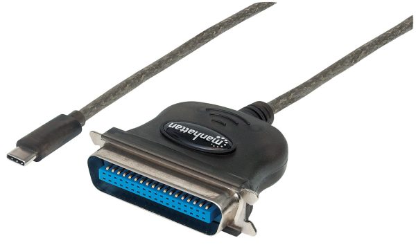 Manhattan Convertidor para Impresora USB-C Full Speed a Paralelo Cen36 USB-C Macho a Cen36 Hembra, 1 m (3 ft.), Negro