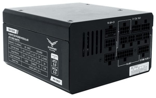 Naceb Technology NA-0627 unidad de fuente de alimentación 1000 W 20+4 pin ATX ATX Negro - Imagen 3