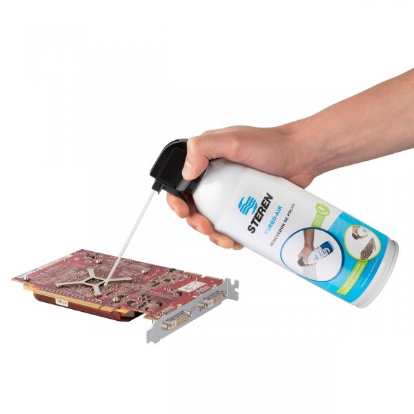 Steren TURBO-AIR kit de limpieza para equipos Computadora portátil Filtro de aire comprimido de limpieza de equipos - Imagen 3