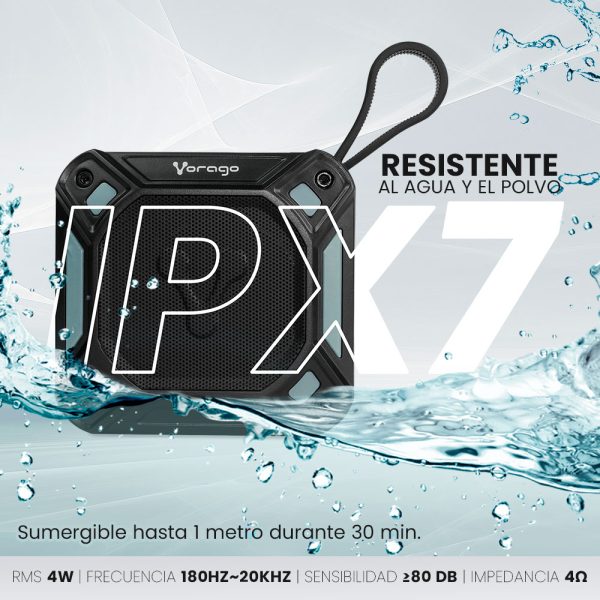 Vorago BSP-300-V3 altavoz portátil o de fiesta Altavoz monofónico portátil Negro 4 W - Imagen 2