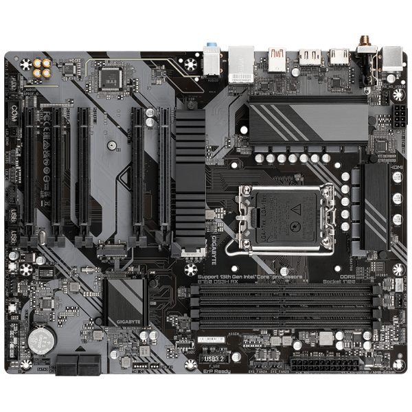 GIGABYTE B760 DS3H AX Placa Base - Compatible con procesadores Intel Core de 14ª generación, VRM digital de 8+2+1 fases, hasta 7600MHz DDR5 (OC), 2x PCIe 4.0 M.2, Wi-Fi 6E, LAN GbE, USB 3.2 Gen 2x2 - Imagen 4