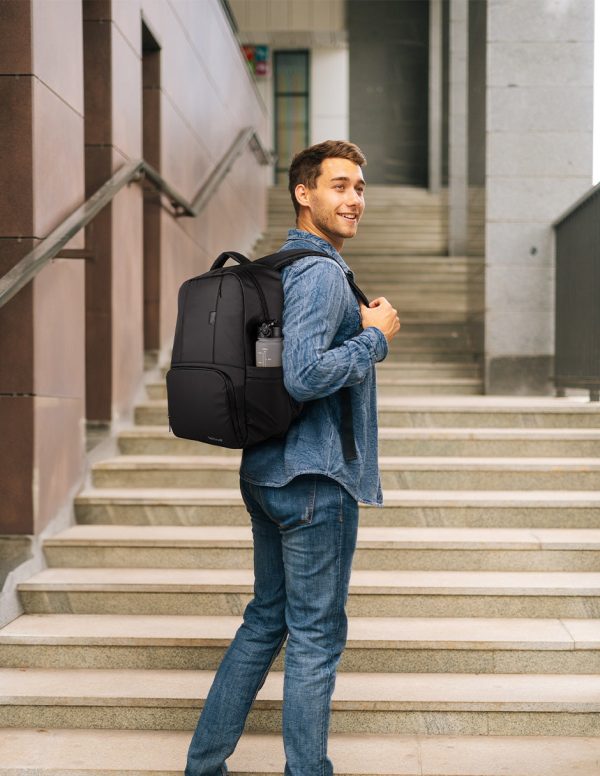 TechZone TZLBP05 mochila City backpack Negro Poliéster - Imagen 4
