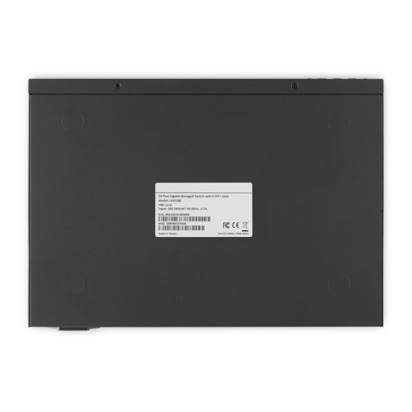 Linksys LGS328C-EU dispositivo de redes Gestionado L3 Gigabit Ethernet (10/100/1000) Negro, Azul - Imagen 3