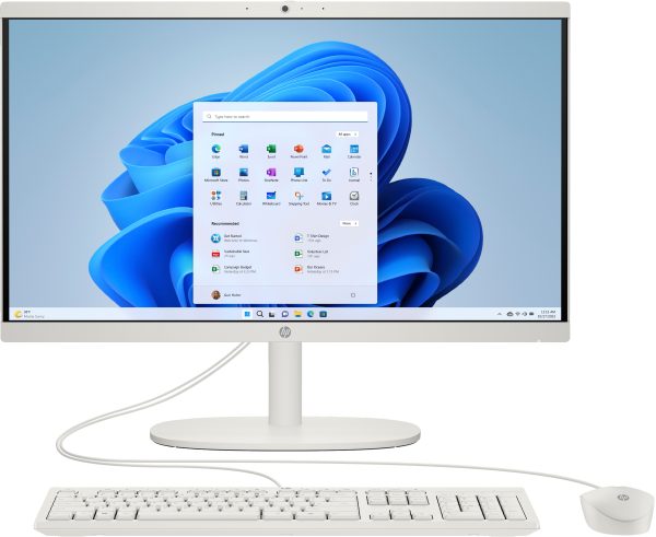 HP 22-dg0000la Intel® Core™ i3 i3-N300 54.5 cm (21.4") 1920 x 1080 Pixeles PC todo en uno 8 GB DDR5-SDRAM 512 GB SSD Windows 11 Home Wi-Fi 6 (802.11ax) Blanco