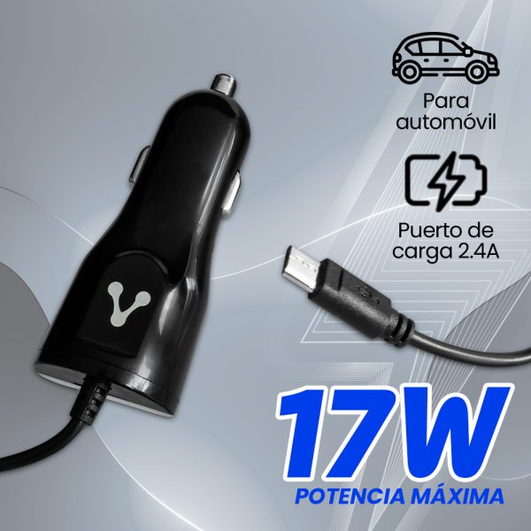 Vorago AU-303 cargador de dispositivo móvil Universal Negro Encendedor de cigarrillos Auto - Imagen 4