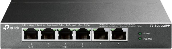 TP-Link TL-SG1006PP dispositivo de redes No administrado Gigabit Ethernet (10/100/1000) Energía sobre Ethernet (PoE) Gris - Imagen 4