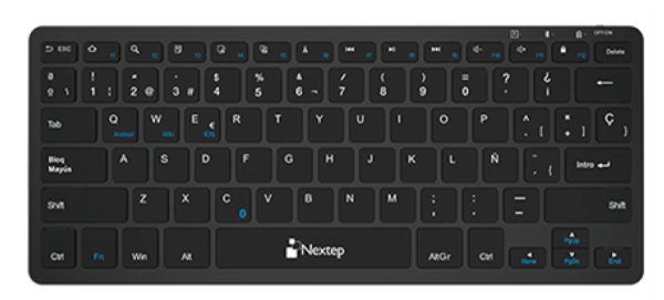 Nextep NE-415M teclado Universal Bluetooth QWERTY Negro - Imagen 2