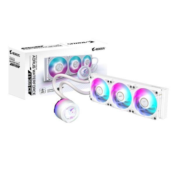 GIGABYTE AORUS WATERFORCE X II 360 ICE Procesador Refrigerador de líquidos todo en uno 12 cm Blanco