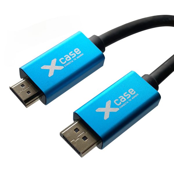 X-Case DPCABHDMI3 adaptador de cable de vídeo 3 m DisplayPort HDMI Negro, Azul - Imagen 2