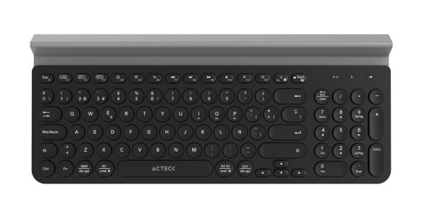 Acteck Inspire Comp TI695 teclado Universal Bluetooth QWERTY Español Negro, Gris - Imagen 2