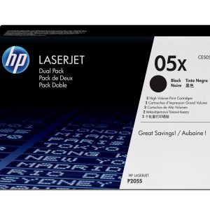 HP Paquete de 2 cartuchos originales de tóner negro de alto rendimiento 05X LaserJet