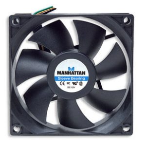 Manhattan 700955 sistema de refrigeración de computadora Gabinete de la computadora Ventilador 8 cm Negro 1 pieza(s)