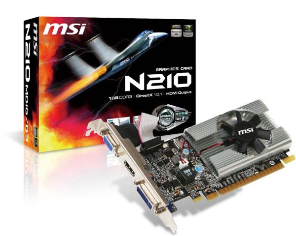 MSI N210-MD1G/D3 tarjeta gráfica GeForce 210 1 GB GDDR3