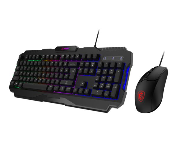 MSI FORGE GK100 COMBO US teclado Ratón incluido Juego USB QWERTY Inglés de EE.UU. Negro - Imagen 3