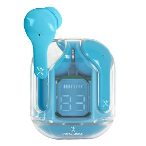 Perfect Choice PC-117032 audífono y auriculare Auriculares True Wireless Stereo (TWS) Intra auditivo Música Bluetooth Azul
