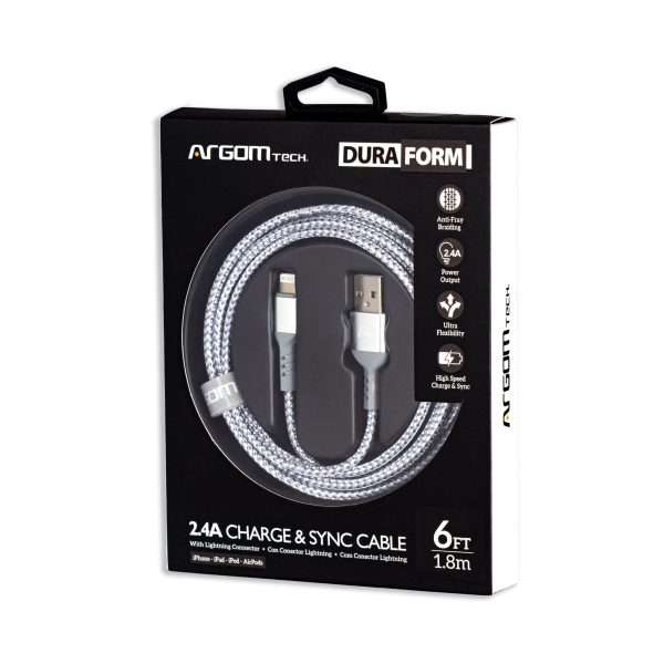 ArgomTech ARG-CB-0023WT cable Lightning 1.8 m Blanco - Imagen 2