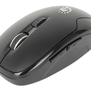 Manhattan Nanorreceptor USB-A, seis botones con rueda de desplazamiento, 800/1200/1600 ppp, contorno agradable para la muñeca, negro