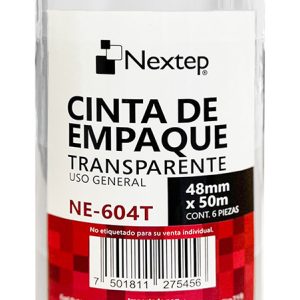 Nextep NE-604T cinta adhesiva de papelería o oficina 50 m Blanco 6 pieza(s)