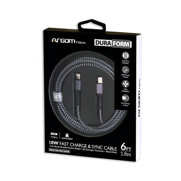 ArgomTech ARG-CB-0024BK cable USB 1.8 m USB C Negro - Imagen 2