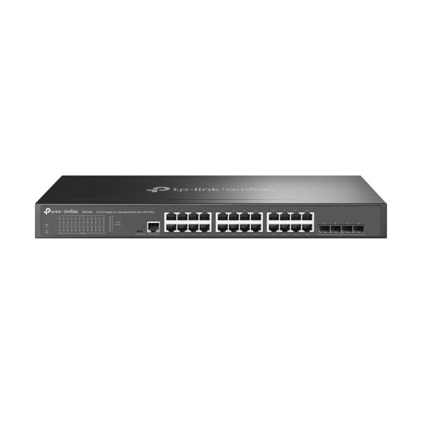 TP-Link Omada SG3428 dispositivo de redes Gestionado L2/L3 Gigabit Ethernet (10/100/1000) 1U Negro - Imagen 2