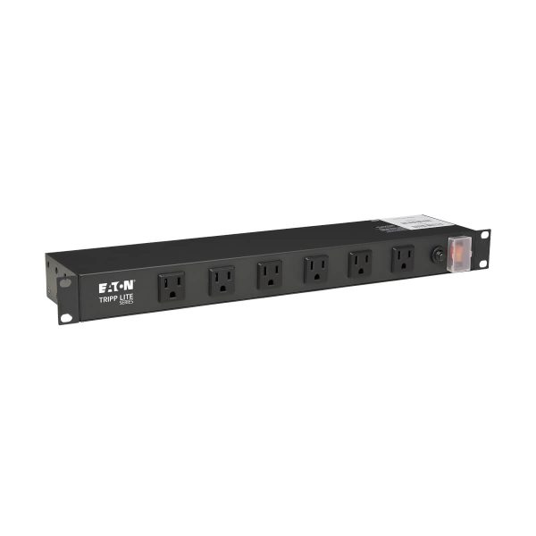 Tripp Lite RS-1215-RA Barra de Contactos para Instalacion en Rack de 1U, 120V, 15A, 5-15P, 12 Tomacorrientes (ampliamente espaciados en angulo recto), Cable de 4.57 m (15 pies)