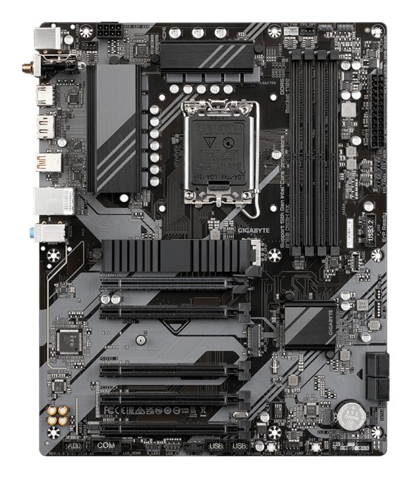 GIGABYTE B760 DS3H AX Placa Base - Compatible con procesadores Intel Core de 14ª generación, VRM digital de 8+2+1 fases, hasta 7600MHz DDR5 (OC), 2x PCIe 4.0 M.2, Wi-Fi 6E, LAN GbE, USB 3.2 Gen 2x2 - Imagen 2