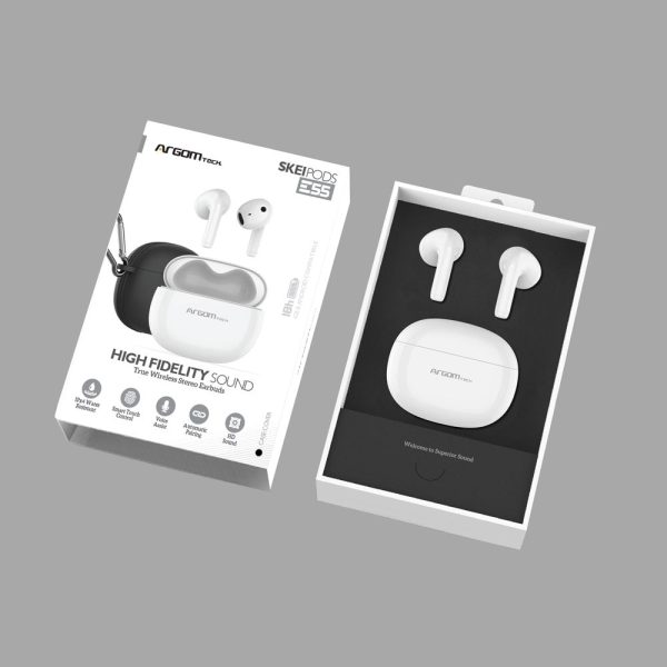 ArgomTech ARG-HS-5055PK audífono y auriculare Auriculares True Wireless Stereo (TWS) Intra auditivo Llamadas/Música Bluetooth Blanco - Imagen 4