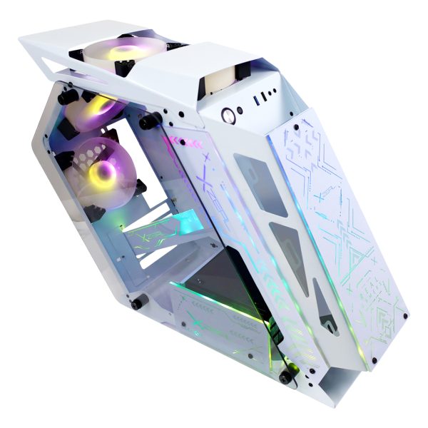 XZEAL XZGAIRRGBW gabinete de computadora Escritorio Blanco - Imagen 3