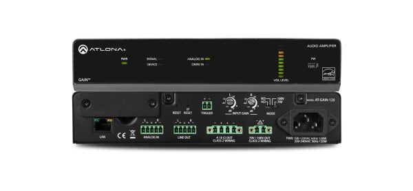 Atlona AT-GAIN-120 amplificador de audio 2.0 canales Hogar Negro - Imagen 4